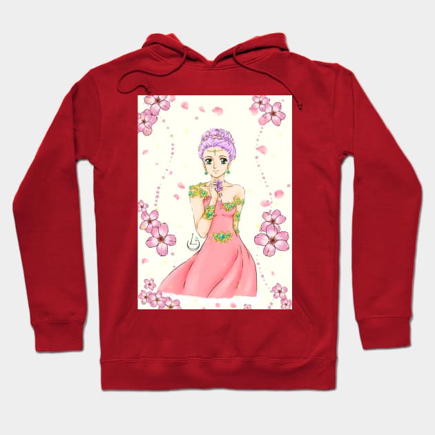 Lady Sakura Hoodie by AudreyWagnerArt